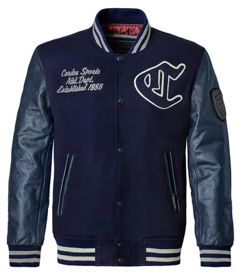 Produktbild von Cordon Sport Herren Lederjacke Team navy S