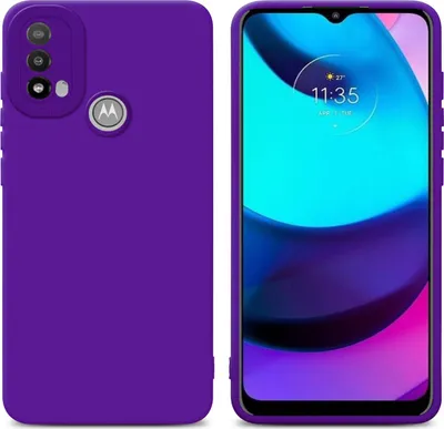 Produktbild von Cadorabo Hülle für Motorola MOTO E20 Schutz Hülle in Lila TPU Silikon Etui Case Handyhülle