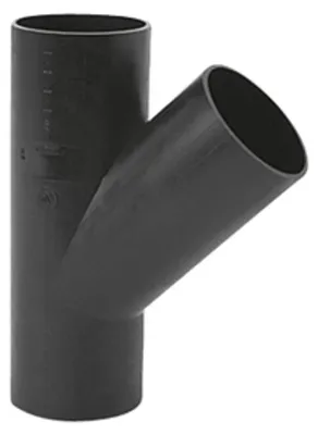 Obrázok produktu pre Odbočka odvodňovacia Wavin Quickstream HDPE d125X63/45°, čierna
