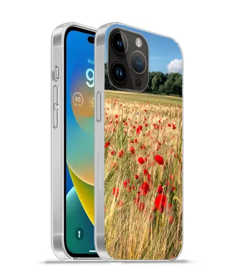 Produktbild von MuchoWow® Handyhülle Schutzhülle Hülle für Apple iPhone 14 Pro Max Wilde Mohnblumen auf einem großen Feld Silikon Softcase Handy Hülle - Hardcover