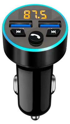Bluetooth FM-Transmitter Auto, QC3.0, Dual-USB, Freisprecheinrichtung (A)