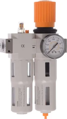 Zdjęcie produktu dla Kompletny blok przygotowania powietrza - filtr, separator wody, smarownica 1/2" Technic yYQFC4010-04 40 mikronów