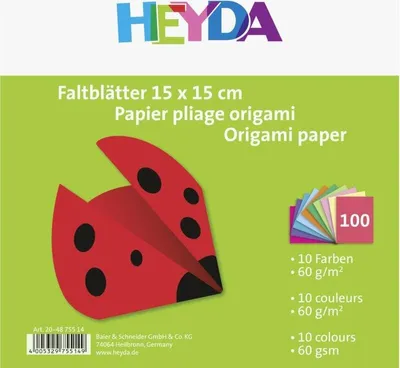 Produktbild von Heyda 204875514 Faltblätter 15x15cm 60g 100Bl sort