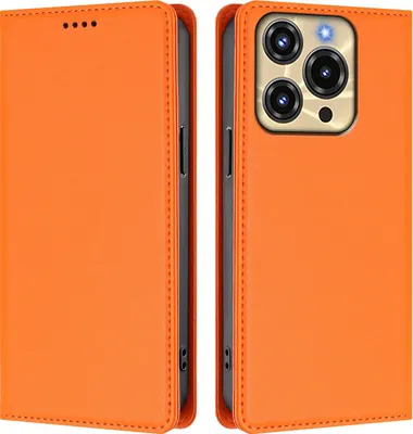 Immagine prodotto di Custodia in pelle per Oukitel C69, custodia a libro magnetica in Finto cuoio con supporto, arancione