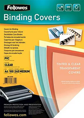 Zdjęcie produktu dla Fellowes Deckblätter PVC A4 240g         transparent   100PK