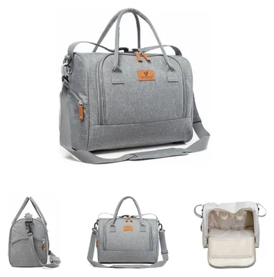 Produktbild von Cangaroo Wickeltasche Jossie Wickelunterlage, Reißverschluss, Gurt verstellbar grau