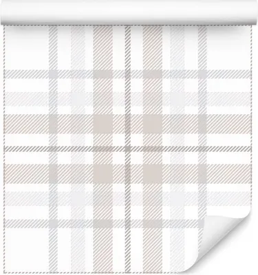 Produktbild von 10m VLIES WALLPAPER Roll Grid Scottish Minimalism Lines Stripes XXL