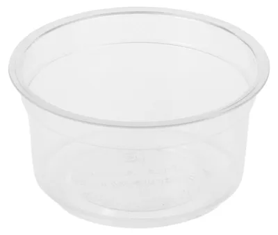 Produktbild von 50x Dressingbecher rund 120 ml Höhe 4,5 cm Ø 76 mm aus PLA