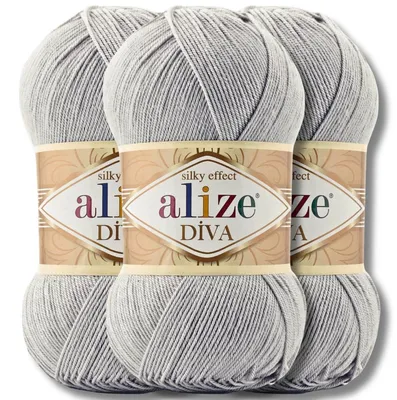 Produktbild von Alize 3x 100g Diva Wolle, Uni, Häkeln, Stricken (168)