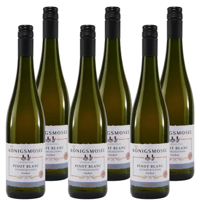 Produktbild von Königsmosel Pinot Blanc Weissburgunder -trocken- (6 x 0,75L)