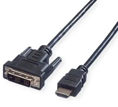Productafbeelding van Kabel DVI (18+1) ST - HDMI ST, zwart, 1 m