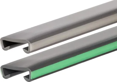 Zdjęcie produktu dla QUEST Profil poręczowy, poręczówka PCV Fotoluminescyjna 40x8 mm, 1m, listwa poręczowa, okładzina poręczowa, ciemnoszary