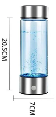 Image de Bouteille d'eau enrichie en hydrogène - Gobelet électrique à hydrogène - 420 ml - Filtre en titane - Recharge USB - Ioniseur antioxydant - Blanc