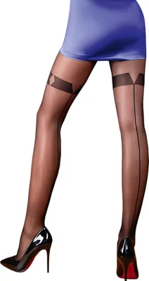 Produktbild von Giulia Strumpfhosen mit Muster gemustert Adriana ( 20N2 ) Schwarz ( 20N2 ) M