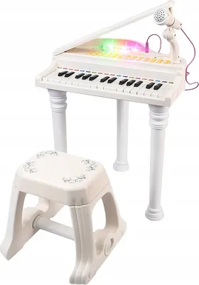 Zdjęcie produktu dla Pianino dla dzieci + mikrofon nauka gry organy led