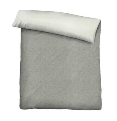Produktbild von biberna Melange-Flanell Bettwäsche 0840500 MELANGE UNI color: sturmgrau, size: 1x 155x200 cm + 1x 80x80 cm