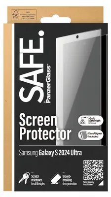 Immagine prodotto di PanzerGlass SAFE. by ® Screen Protector Samsung Galaxy S24 Ultra | Ultra-Wide Fit w. EasyAligner