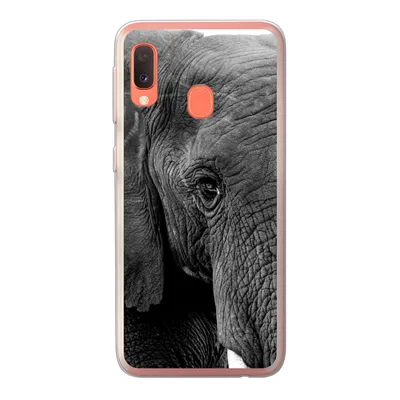 Produktbild von MuchoWow® Handyhülle Schutzhülle Hülle für Samsung Galaxy A20e Elefant - Tiere - Schwarz - Weiß - Natur Silikon Softcase Handy Hülle - Abdeckung