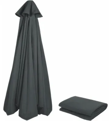 Produktbild von Sonnenschirm Ersatzbezug 350 cm 8/6 Streben Taupe/Anthrazit UV80+ Wasserdicht