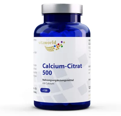 Produktbild von vitaworld Calcium-Citrat 500 Kapseln, 120 St. Kapseln