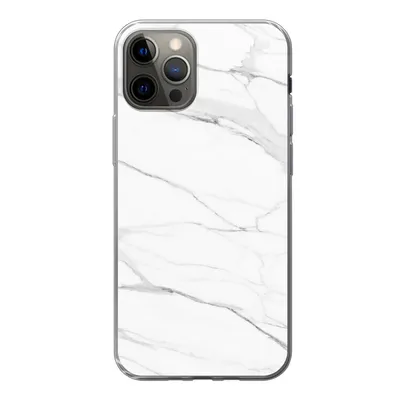 Produktbild von MuchoWow® Handyhülle Schutzhülle Hülle für iPhone 12 Pro Marmor - Weiß - Linie - Muster - Luxus - Marmoroptik Silikon Softcase Handy Hülle - Abdeckung