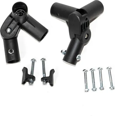 Image de Support de fixation Burley pour tuyaux en acier, couleur noire - montage stable des cadres.