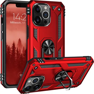 Produktbild von Armor Outdoor Handyhülle für Apple iPhone 13 Pro Handy Panzer Case Cover Schutzhülle Farbe: Rot
