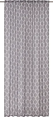 Zdjęcie produktu dla Elbersdrucke zasłona z ukrytymi pętlami Alea 07 szaro-biała półprzezroczysta 255x140cm 200558