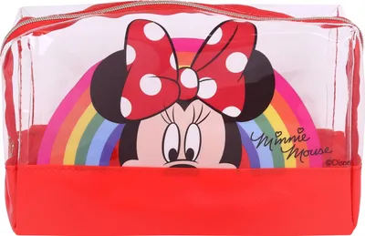 Produktbild von Minnie Mouse Damen-Kosmetiktasche, transparente Reise Kosmetiktasche 9x6x13cm