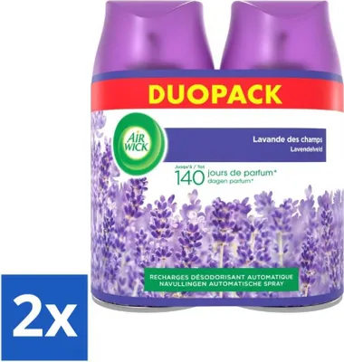 Image de Air Wick Freshmatic – Recharge pour désodorisant – Parfum lavande pure – Lot – 2 x 250 ml - Lot économique - 2 pièces