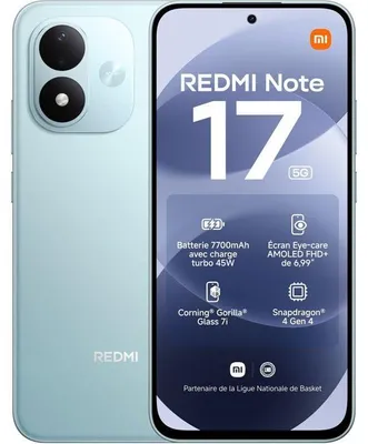 Immagine prodotto di Smartphone Xiaomi Redmi Note 17 5G, 6 GB di RAM, 128 GB di memoria, colore blu