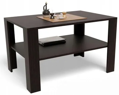 Produktbild von MATKAM Moderner Couchtisch B100 x T68 x H60 cm, Minimalistisches Design für Ihr Zuhause, Hochwertige Verarbeitung, einfache Montage  (Wenge)