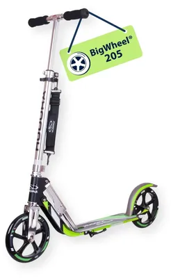 Productafbeelding van HUDORA BigWheel 205 Scooter: Een stabiele scooter met een aluminium frame. De hoogte is verstelbaar en hij is inklapbaar