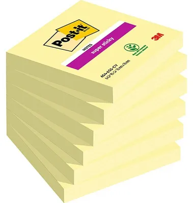 Produktbild von Post-It 7100263706, Quadratisch, Gelb, Papier, 76 mm, 76 mm, 90 Blätter
