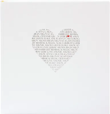 Hochzeitsalbum Love 30x31 cm, 60 Seiten, Pergamin-Trennblätter, Perlmutt
