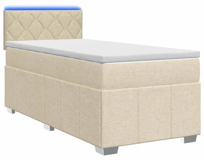 Obrázok produktu pre Posteľ boxspring s matracom Krémová 90 x 200 cm Látka