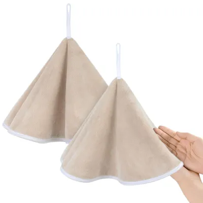 Productafbeelding van Super Zachte Microvezel Keukenhanddoeken (2-Pack, Lichtbruin, 50x50cm)