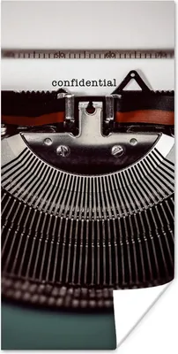 Produktbild von MuchoWow® Poster Schreibmaschine - Retro - Briefe 20x40 cm - Plakat - Foto