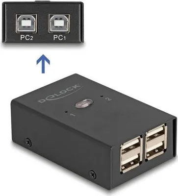 Obrázok produktu pre DeLOCK 11505, 0,48 Gbit/s, Prepínač, Čierna, Kov, 45 mm, 69 mm