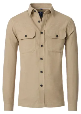 Produktbild von Redmond Herren Freizeithemd (251300111), Größe:4XL, Farbe:Beige (200)