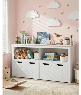 Immagine prodotto di Scaffale contenitore per bambini, bianco, 120x33x61,5 cm