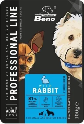 Obrázok produktu pre Super Beno pre psy s králikom 100g