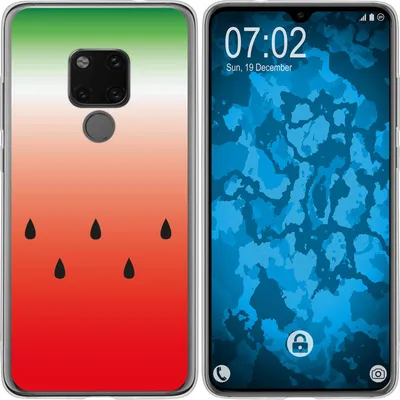 Produktbild von PhoneNatic Case kompatibel mit Huawei Mate 20 Silikon-Hülle Sommer Melone M5