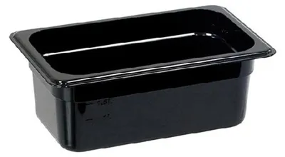 Produktbild von Gastronormbehälter, Serie Standard, Polycarbonat, Schwarz, Gn 1/4, 162X265X100 Mm