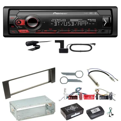 Produktbild von Pioneer MVH-S420DAB Bluetooth WAV WMA DAB+ Autoradio Einbauset für Audi A4 B6 B7