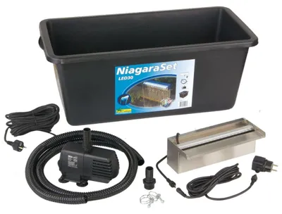 Produktbild von Ubbink Wasserfall Set Niagara 30 cm LED mit Pumpe