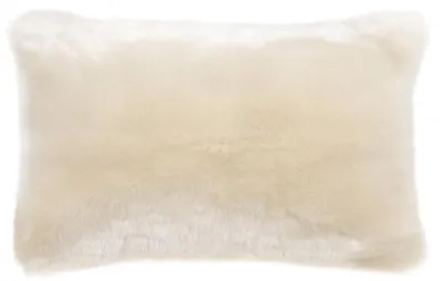 Produktbild von Casa Padrino Luxus Kunstfell Kissen Weiß 60 x 40 cm - Wohnzimmer Deko Accessoires