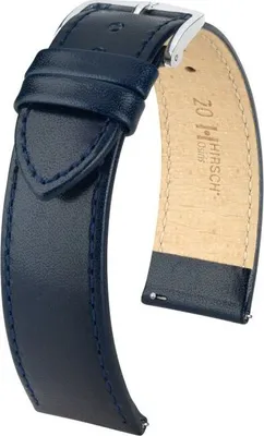 Produktbild von Hirsch Uhrenarmband Osiris L blau glänzend 18 mm