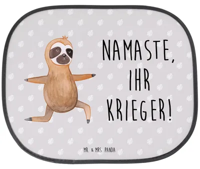 Produktbild von Mr. & Mrs. Panda Auto Sonnenblende Faultier Yoga - Grau Pastell - Geschenk, Sonnenschutz Fürs, Autoscheiben, Meditation, Namaste, Yogaübungen, saugnapf