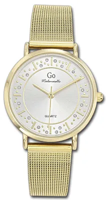 Imagen del producto de Reloj de mujer "Mademoiselle", color dorado, con correa de acero inoxidable, movimiento de cuarzo y esfera analógica. Modelo: D3UGO695591